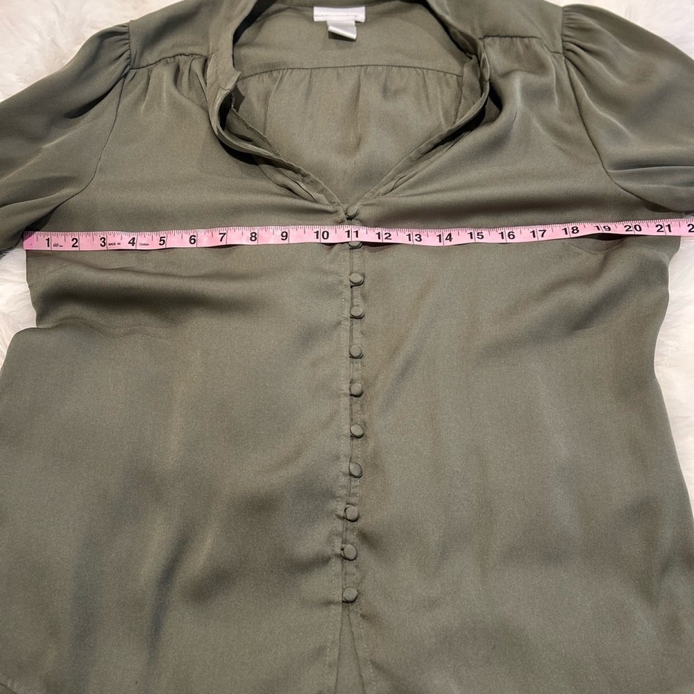 Soft Surroundings Button Front Ruffle Long Sleeve… - image 7